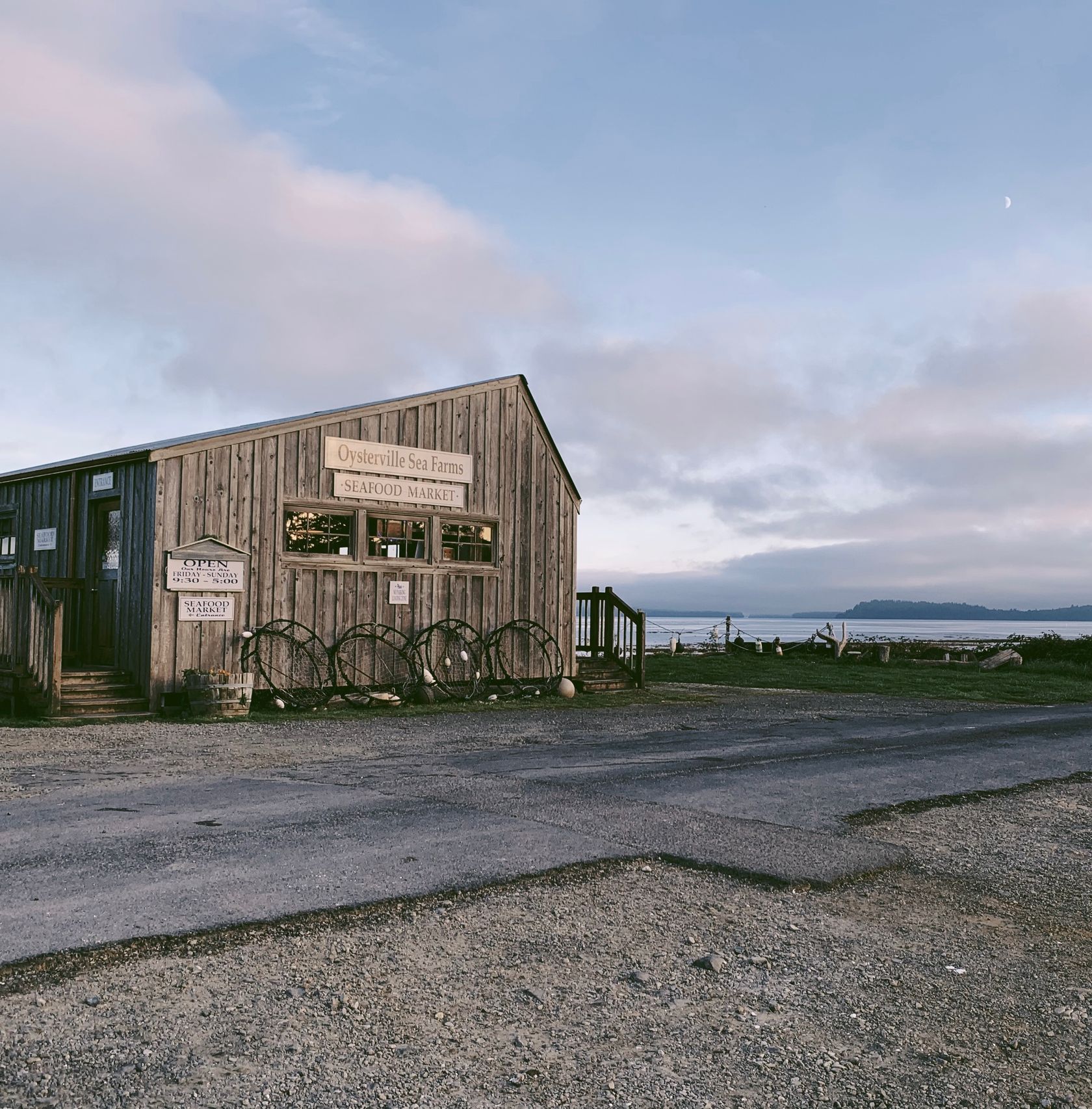 Exterior of rustic fish market